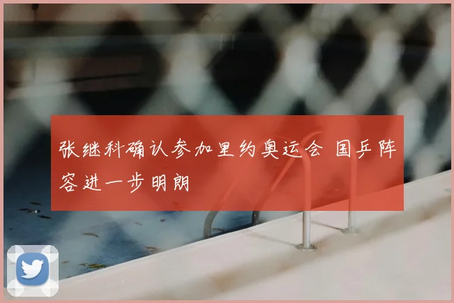 张继科确认参加里约奥运会 国乒阵容进一步明朗